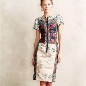 Byron Lars Pieced Brocade Dress Anthro 00P